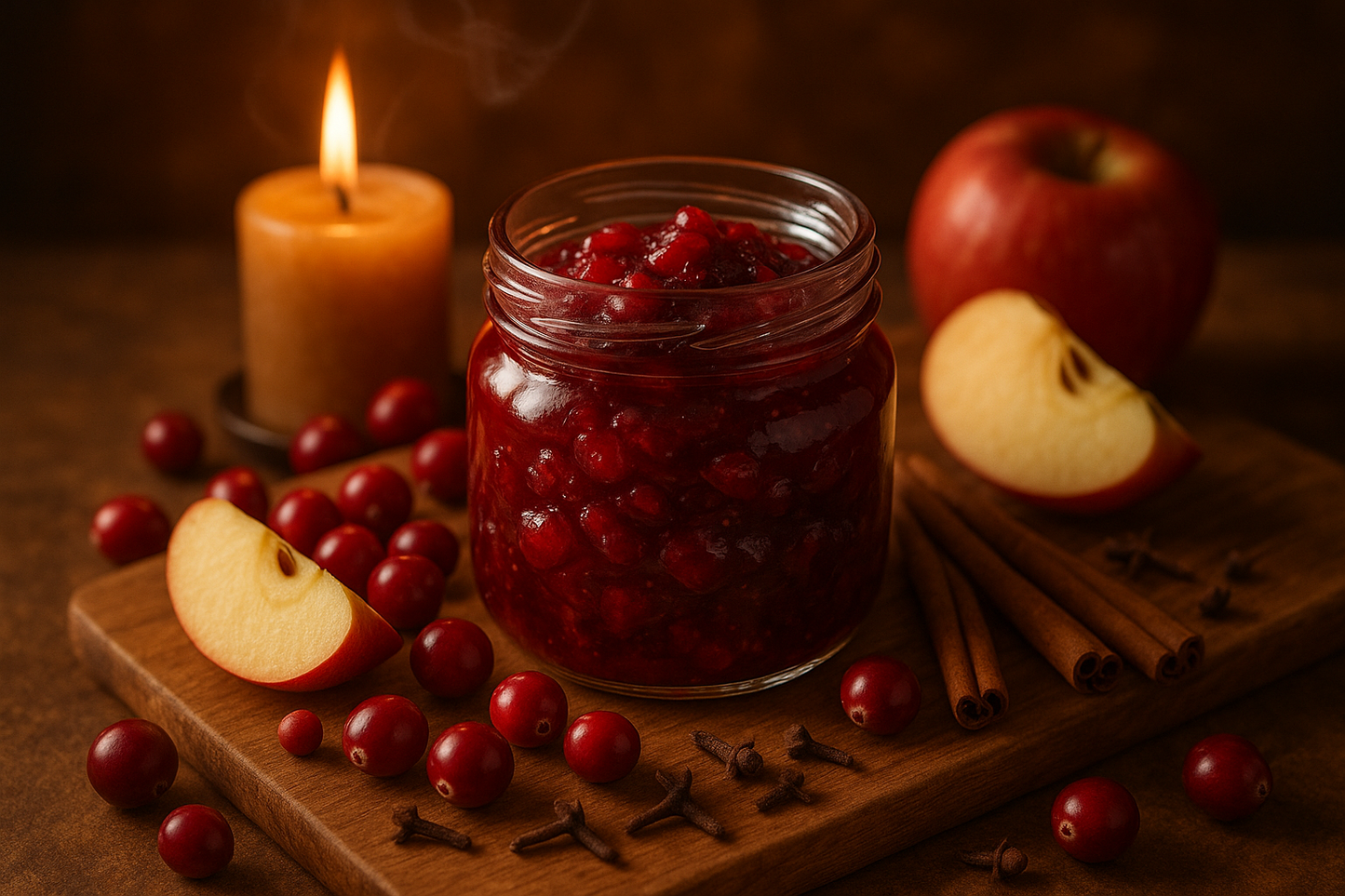 cranberry apple jam cinnamon clove
